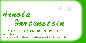 arnold hartenstein business card